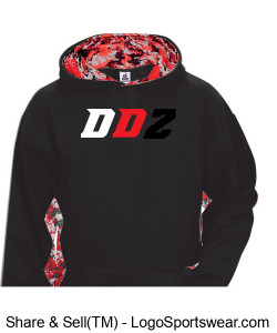 Red and Black digital camo ddz hood Design Zoom